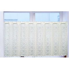 カフェカーテン200x68cmホワイト　ミラーUVカット付カフェカーテン5711matuミラー効果有＜カフェカーテン 人気 小窓 出窓 目隠し カーテン インテリア トイレカーテン＞