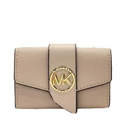 MICHAEL KORS マイケルコース 6連 キーケース キーリング コインケース MKロゴ 小物 ロゴ レザー ピンク