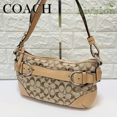 ★美品★ COACH コーチ ショルダーバッグ F07077 肩掛け ベージュ キャンバス 2wayバッグ