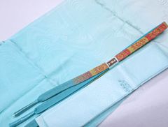 【着物】 和装小物 帯締め 帯揚げ セット 帯締 帯揚 暈し 高麗組 金糸 重ね衿付き 24W-3511