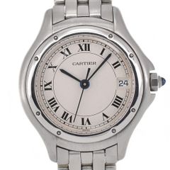 カルティエ CARTIER W35001F5 パンテール クーガー  デイト クォーツ ユニセックス良品 D#139092