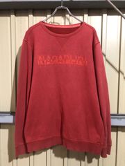 316 NAPAPIJRI スウェット トレーナー L テラコッタオレンジ ナパピリ 裏起毛 ロゴプリント 古着卸 アメリカ仕入