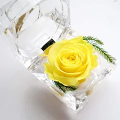 プリザーブドフラワー ミニアレンジ バラローズ プレゼント 母の日 フレグランスソープフラワー バレンタインギフト お誕生日祝い ロマンチック お祝・お見舞い 手洗う 恋人 卒業祝い 手作り 贈り物 香り ギフトボックス付 枯れないお花 yellow 1