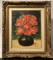 【油彩画】福沢 一郎　「花」