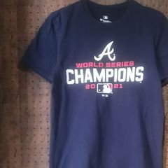 Fanatics ファナティクス　MLB　アトランタ・ブレーブス「WORLD SERIES CHAMPIONS 2021」プリントＴシャツ　サイズＳ　※訳アリ価格