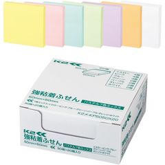 （まとめ買い）コクヨ 付箋 強粘着ふせん K2 50×50 20冊 ミニ正方形サイズ(パステル7色ミックス) K2メ-KP5050X20 【×3セット】
