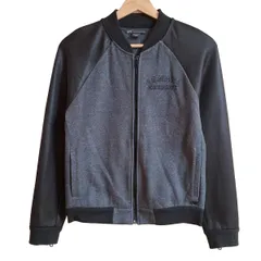 ARMANIEX(アルマーニエクスチェンジ) ブルゾン サイズS/P S レディース - ダークグレー×黒 長袖/ジップアップ/春/秋