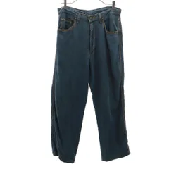 santa fe サンタフェ 日本製 インディゴ染め ロングパンツ インディゴブルー メンズ 古着