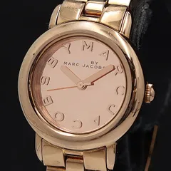 稼働 マークバイマークジェイコブス QZ ピンクシルバー文字盤 MBM3175 レディース腕時計 KMR 2000000 NSK