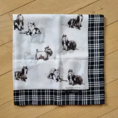 日本からの輸入 BURBERRY(バーバリー) チェック 子犬 ハンカチと ミニスカーフ