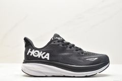 [ホカオネオネ] HOKA ONE ONE CLIFTON 9 ワイド ランニングシューズ 厚底 男女兼用 ブラック＆ホワイト ロード・マラソン対応#わふうひゃっぽうばこ
