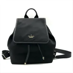 美品 KATE SPADE ケイトスペード ナイロン ロゴ リュックサック バッグパック ブラック ブランド 鞄 BAG m15150