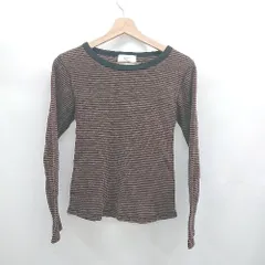 ◇ ⊇ SLOBE IENA スローブ イエナ ボーダー柄 長袖 ハイゲージニット サイズ表記なし ブラウン系 レディース E  【1506230022472】