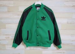 新品 定価20900円 S〜XLサイズ　adidas originals アディダス　オリジナルス　トレフォイル　ジャケット　スタジャン　ボンバージャケット　緑