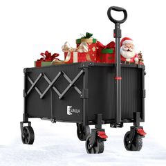 SUNULA キャリーワゴン 軽量5.8kg 大容量80L＆耐荷重100kg 折りたたみコンパクト収納 静音設計　花見　引っ越し