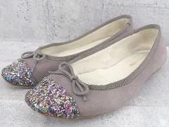 ◇ Odette e Odile オデット エ オディール グリッター バレエ シューズ 211/2 グレー *  【1002800286867】