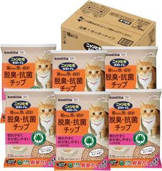 ニャンとも清潔トイレ  脱臭・抗菌チップ小さめの粒 2.5L×6個入り ケース販売 猫砂 数量限定 配送種別：SG