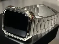 Apple Watch ステンレスベルト付きカバーセット メンズ レディース対応 Ultra 38mm 40mm 41mm 42mm 44mm 45mm 46mm 49mm 30