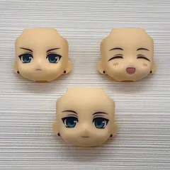 現状品　ねんどろいど 堀川国広　フェイスパーツ　顔パーツ　通常顔　戦闘顔　笑顔 刀剣乱舞-ONLINE-　赤ピアス付きフェイスパーツ　写真にあるもののみバラ売り不可