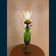 舩木倭帆】双耳モール花瓶 グリーン系透明の吹きガラス製花瓶 ＜新品