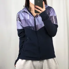 NIKE(ナイキ) ランニング ドライフィット ネイビー ジップアップパーカー フード付き L 250105