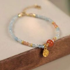 【希望の碧海】希望・勇気　アクアマリンブレスレット(通常タイプ)
