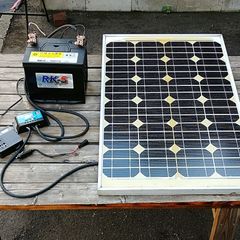 ★すぐに使えるソーラーパネル+インバータ+充電コントローラセット★②