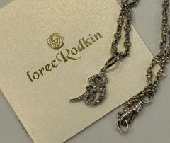 ZA002089	ローリーロドキン オープンクロス ネックレス 925 18.9g MIX DIAMOND SHAPED CROSS OPEN SOLID LINK CHAIN イニシャルS