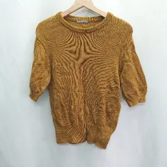 ◇ ⊇ Theory luxe セオリー 半袖 ニット サイズ38 キャメル レディース E  【1502180079115】