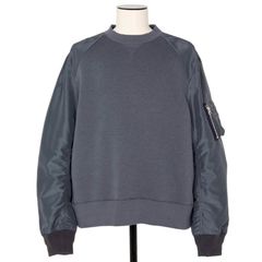 sacai Sponge Sweat Pullover BLUE GRAY サカイ スポンジ スウェット プルオーバー 新品 サイズ1
