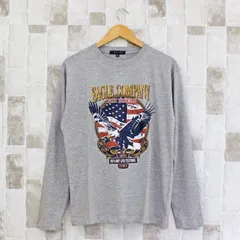 ロングTシャツ メンズ 長袖 Tシャツ ロンT プリントT アメカジ ミリタリー フォト 3L クルーネック トップス 男女兼用 ユニセックス 秋冬 春夏 nt9* 13-グレー