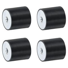 新品 uxcell 4個30 x 30mm M6スレッド女性用ゴムマウント 振動アイソレーター アンチ振動パッドフラットサイレントブロックベースブロック