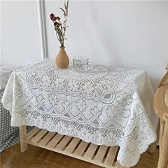 【人気商品】食卓 食卓 テーブルランナー レースの 快適な家ヨーロッパスタイルのシンプルな刺繍レーステーブルクロス レーステーブルクロス 北欧 テーブルクロス テーブルクロス 結婚式の宴会の装飾 パーティー 防塵 90*90cm レース編み テレビカバー テレ