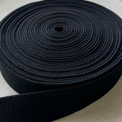 【わずか、長さ5M・厚さ約2.5ｍｍ】最厚手帆布素材バッグ紐ブラック