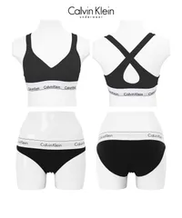 カルバンクライン 上下セット 下着 女性 レディース Calvin Klein ck ブラ ショーツ s m l xl  ブラックショーツセット 正規品 新品 女性 cklset6