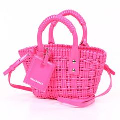 BALENCIAGA バレンシアガ 678028 2CB2Y 5690  XXS ストラップ付き バスケット ショルダーバッグ