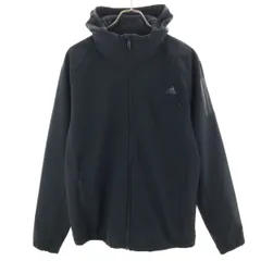 adidas アディダス ソフトシェル ジャケット S ブラック 裏フリース メンズ 古着