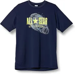 【Sサイズのみ】CONVERSE(コンバース) メンズ プリントTシャツ 吸汗速乾 半袖 バスケウェア　ネイビー CB231357-2900-S