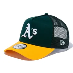 ニューエラ 9FORTY A-Frame トラッカー オークランド・アスレチックス ダークグリーン OSFM (56.8-60.6cm) 1個 New Era 940AF TR OAKATH TEAM 25J 1pc