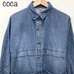 【coca】デニムジャケット　Gジャン　ミドル丈　膝丈　ブルー