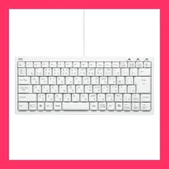 【スタッフおすすめ！】サンワサプライ(Sanwa Supply) 有線コンパクトキーボード テンキーなし USB接続 日本語86キー メンブレン USB-PS/2変換アダプタ付き ホワイト SKB-KG3WN2