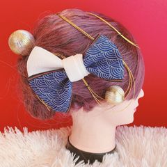 リボン☆お祭り髪飾り☆成人式髪飾り☆結婚式髪飾り☆よさこい髪飾り☆祇園祭☆御神輿☆だんじり祭り☆七五三髪飾り☆リボン☆