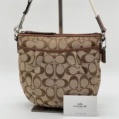 【美品】COACH シグネチャー ポシェットサコッシュ ショルダーバッグ 茶色