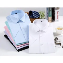 一部半袖ワイシャツ 無地 大きいサイズ クールビズ メンズ 紳士用 スーツシャツ ワイシャツ カッターシャツ グレー ストライプ Yシャツ ブロードccmzzcsn0831p031