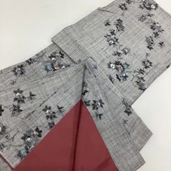 専用商品　【未使用品】小千谷紬　仕付け糸　雪輪　花柄　着物 未使用品】小千谷紬 仕付け糸 雪輪 花柄 着物 - メルカリ