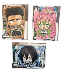 鬼滅の刃  ビッグダイカットステッカー (4枚入り)   3種セット ( 悲鳴嶼行冥 & 甘露寺蜜璃 & 伊黒小芭内 )