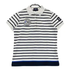 サイズ：1 PEARLY GATES パーリーゲイツ 30周年モデル 半袖ポロシャツ ボーダー柄 ホワイト系 [240101513116] ゴルフウェア レディース ストスト