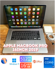 ［新品バッテリー/GPU搭載］Apple MacBook Pro 16inch 2019/Core i7 2.6GHz/16GB/SSD512GB/Windows11/Office 2024/438