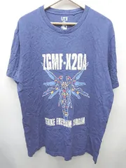 ◇ UNIQLO ユニクロ ガンダム プリント 半袖 Tシャツ カットソー サイズXXL ブルー メンズ P  【1407260014003】