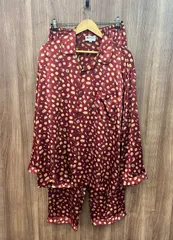 【美品】MARCELLO マルチェロ 100%シルク パジャマ ルームウェア 上下セット セットアップ